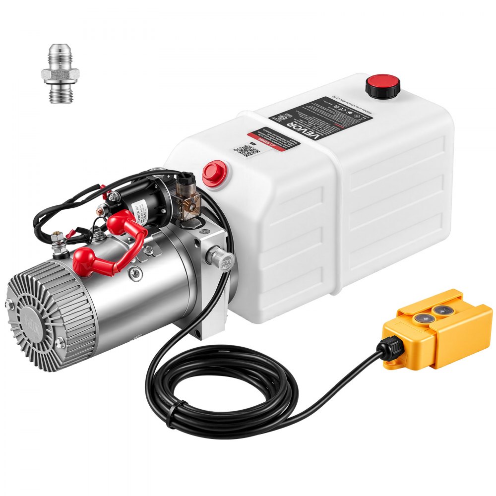 VEVOR Hydraulikaggregat Hydraulikpumpe 1600 W 7 Qt 3,4 L/min Einfachwirkend für Ladebordwände Scherenhubtische