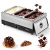 VEVOR Schokoladenschmelzmaschine 3 Abnehmbare Behälter Edelstahl 1,2 kW, mit Temperaturregelung 30–85 ℃