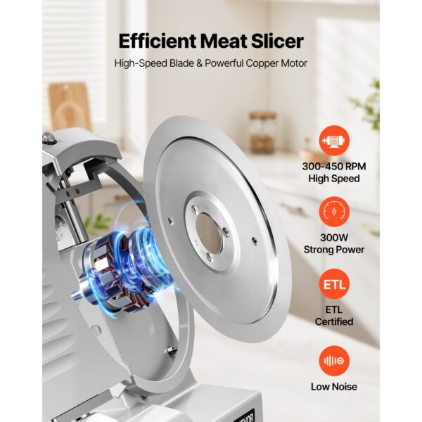 VEVOR Fleischschneidemaschine 300 W 0-12 mm Elektrischer Allesschneider für Restaurants Metzgereien Cafeterias – Bild 2 VEVOR Fleischschneidemaschine 300 W 0-12 mm Elektrischer Allesschneider für Restaurants Metzgereien Cafeterias – Bild 2