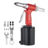 VEVOR Druckluft Nietmutternzange Set mit 4 Nasenstücken 2,4/3,2/4,0/4,8mm, 1100kg Zugkraft, Max. 16mm Hub