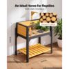 VEVOR Schildkrötenhaus Schildkrötengehege Reptilienkäfig 840x510x900 mm, aus Tannenholz, mit 2 Räumen – Bild 2