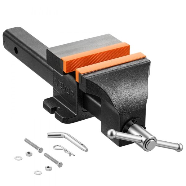 VEVOR Werkbankschraubstock 15 cm Backenbreite Schraubstock MIT 25 kN Spannkraft, mit 90 mm Ausladung