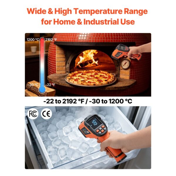 VEVOR Infrarot Thermometer -30℃~1200℃ – Bild 4
