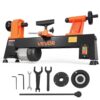 VEVOR Drechselbank 254 x 465 mm 1/2 PS Tischdrehbank mit 5 Drehzahlstufen, mit Thermoschutz