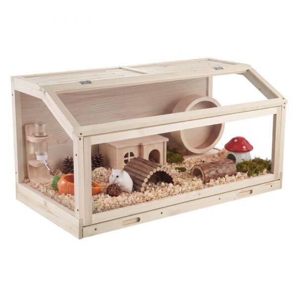 VEVOR Hamsterkäfig Nagerkäfig Nagarium Hamstergehege Holz 1000x520x505 mm