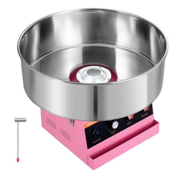 VEVOR Zuckerwattemaschine, 1000 W, einfache Bedienung mit 52 cm Edelstahlschüssel