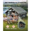 VEVOR Aufblasbares Zelt Glamping Luftzelt 5-8 Personen mit Pumpe Grün – Bild 5