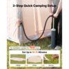 VEVOR Aufblasbares Zelt Luftzelt 5-8 Personen mit Pumpe & Sonnendach Beige – Bild 4