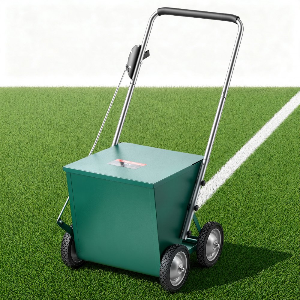 VEVOR Markierwagen Linien-Markiergerät Trocken 29,5 kg Pulverkapazität Grün, Klare & Gleichmäßige Markierung