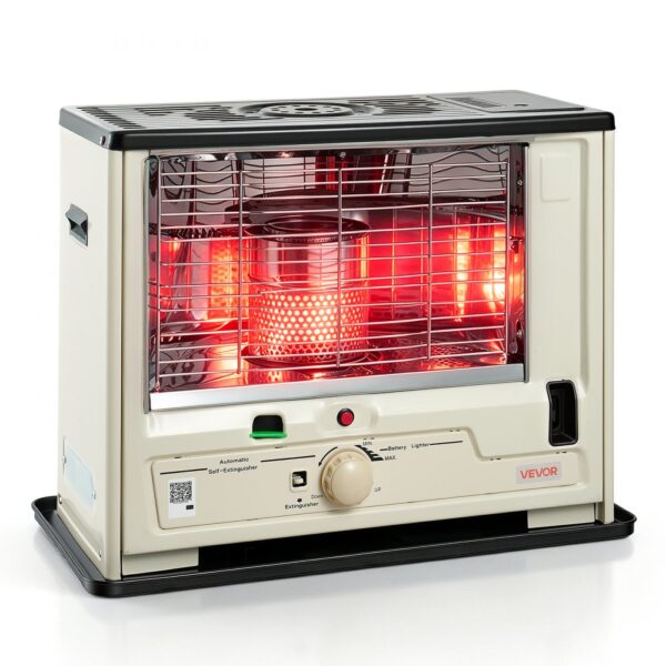 VEVOR Petroleumheizung 2930W Tragbare Petroleumofen 4,44L Ölheizung Beige, Max. 10 m², mit Tankanzeige & Akku VEVOR Petroleumheizung 2930W Tragbare Petroleumofen 4,44L Ölheizung Beige, Max. 10 m², mit Tankanzeige & Akku