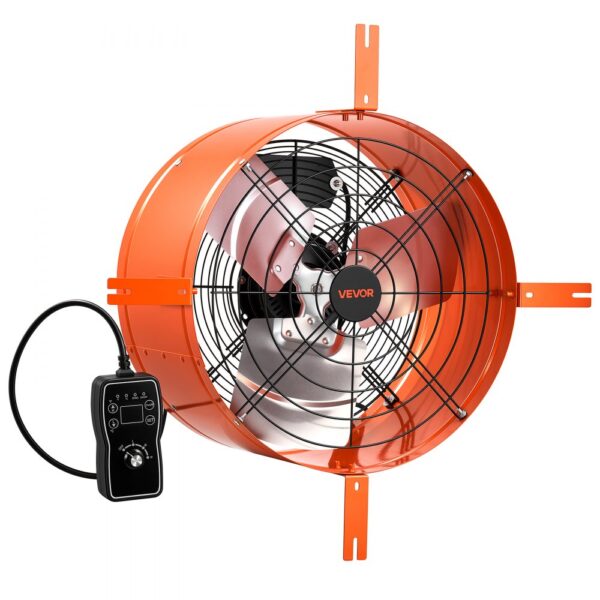 VEVOR Giebellüfter 40,6cm Dachbodenlüfter mit 3304,6m³/h Luftstrom Orange, Kohlenstoffstahlgehäuse VEVOR Giebellüfter 40,6cm Dachbodenlüfter mit 3304,6m³/h Luftstrom Orange, Kohlenstoffstahlgehäuse