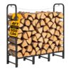VEVOR Kaminholzregal 1/4 Cord Brennholzregal Feuerholzregal 1220x320x1185mm, für Kamin, Tragfähigkeit 250 kg