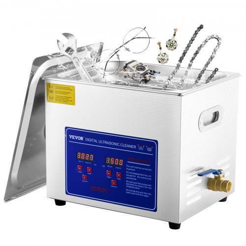 VEVOR Professioneller Ultraschallreiniger, 10 L Ultraschall-Schmuckreiniger mit digitalem Timer und Heizung