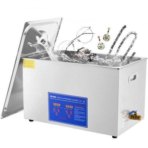 VEVOR 30 L Ultraschallreinigungsgerät Ultraschallreiniger mit Heizung 600 W aus Edelstahl Ultraschall
