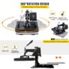 VEVOR Transferpresse 6 in 1 Heißpresse Maschine 38 x 30 cm T-Shirt Presse Hitzepresse DIY mit Digitaler – Bild 5
