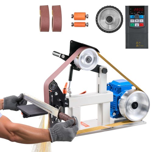 VEVOR Bandschleifmaschine 1500 W Band und Scheiben Schleifmaschine 5,08 x 208,28 cm Riemengröße 1 Phase
