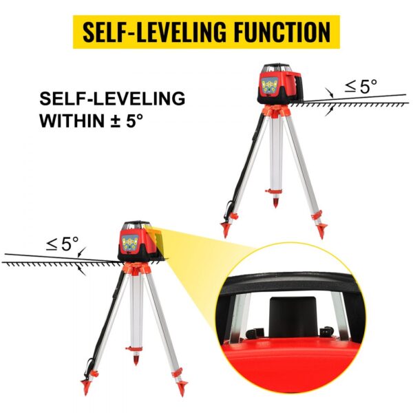 VEVOR Professional Rotationslaser max. Arbeitsbereich 500 m grün – Bild 4