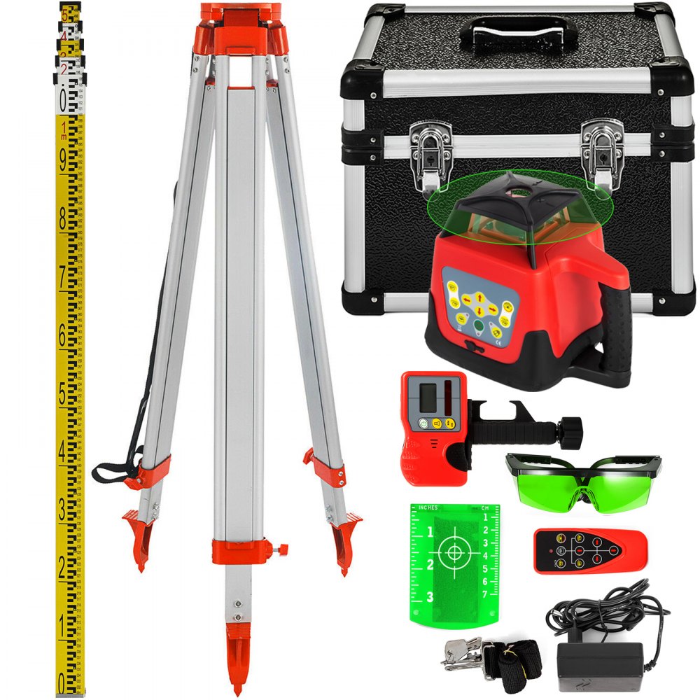 VEVOR Professional Rotationslaser max. Arbeitsbereich 500 m grün