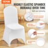 VEVOR Stuhlhussen aus Elastischem Spandex für Klappstühle, Universell Passender, Essen (50 Stück, Weiß) – Bild 2