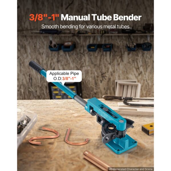 VEVOR Manueller Rohrbieger Rohrbiegegerät 10-25 mm Rohrbiegemaschine Handrohrbieger – Bild 2