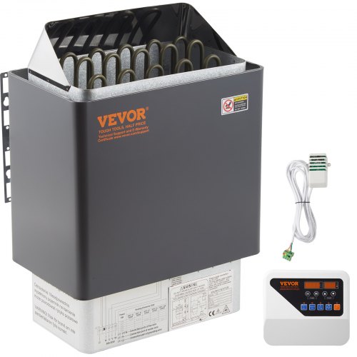 VEVOR Saunaofen 9 KW, Sauna Elektroherd 380 V, 415 V, Elektrischer Saunaofen 2 Modi (Temperatur, Zeit)