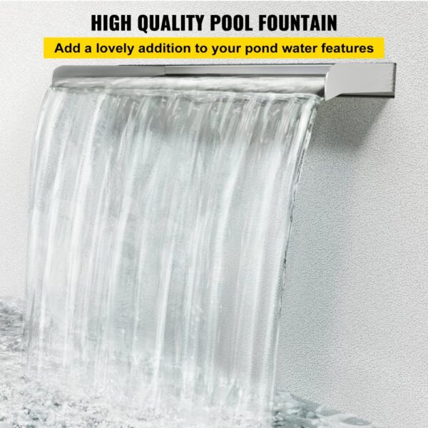 VEVOR Schwalldusche Poolfontäne 59,1"x4,5"x3,1" Poolbrunnen 1,3" Wasserfontäne 0,87" Dekoration Gartenteich – Bild 2