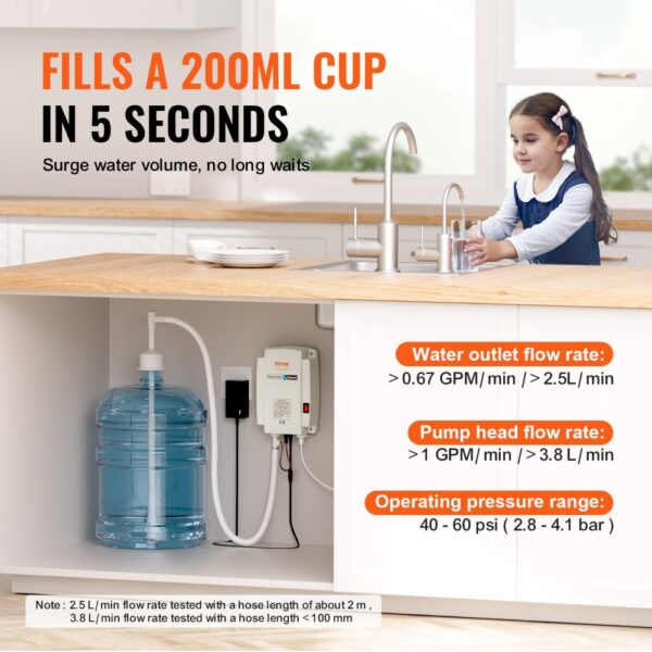VEVOR Pumpsystem für Flaschenwasserspender 5 Gal Spendersystem, automatischer elektrischer Wasserspender – Bild 3