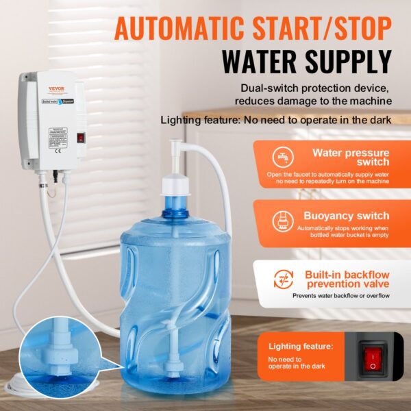 VEVOR Pumpsystem für Flaschenwasserspender 5 Gal Spendersystem, automatischer elektrischer Wasserspender – Bild 4