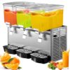 VEVOR Saftdispenser mit Klapphahn schwarz Saftdispenser mit Zapfhahn 12 L x 3 saftdispenser
