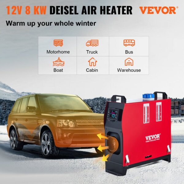 VEVOR Diesel Lufterhitzer, 12V 5-8KW Standheizung diesel, Luft Dieselheizung – Bild 2