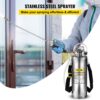 VEVOR Drucksprüher 10L Edelstahl Sprühgerät Gartenspritze mit Ventil und Manometer geeignet für Haus, Garten – Bild 2