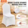 VEVOR Stuhlhussen aus Elastischem Spandex für Klappstühle, für Hochzeiten, Essen (150 Stück, Weiß) – Bild 2