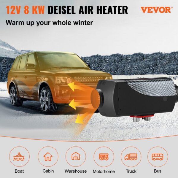 VEVOR 12V Diesel Lufterhitzer, 5-8KW Standhezung Diesel ,12V Luft Dieselheizung, Air Diesel Heizung – Bild 2