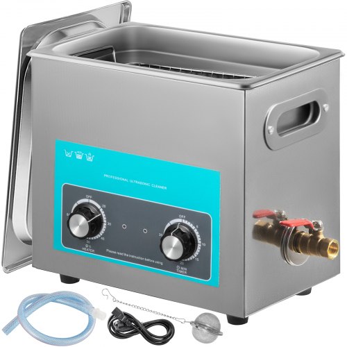 VEVOR Knob Control Ultrasonic Ultraschallreiniger 6,5 L, Ultraschall Reinigungsgerät 220 V