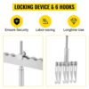 VEVOR 625 mm Nivellierstange Single Leg Dent Puller 200 mm Pull Bar tragbarer 6 Klauenhaken – Bild 5 VEVOR 625 mm Nivellierstange Single Leg Dent Puller 200 mm Pull Bar tragbarer 6 Klauenhaken – Bild 5