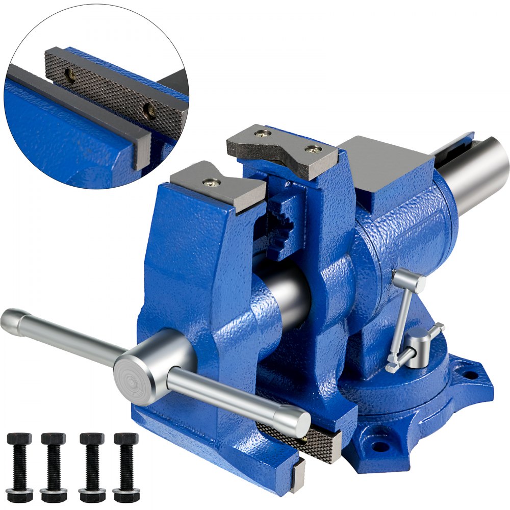 VEVOR Multifunktions Schraubstock 152 mm Tischschraubstock Vielseitige Schwenkbasis