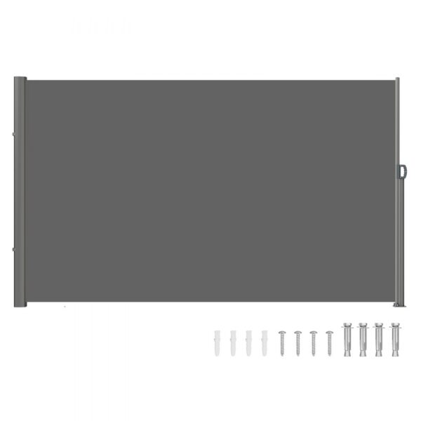 VEVOR Terrassen Windschutz 180 x 300 cm grau Rollo Seitenmarkise ausziehbar für den privaten oder gewerblichen