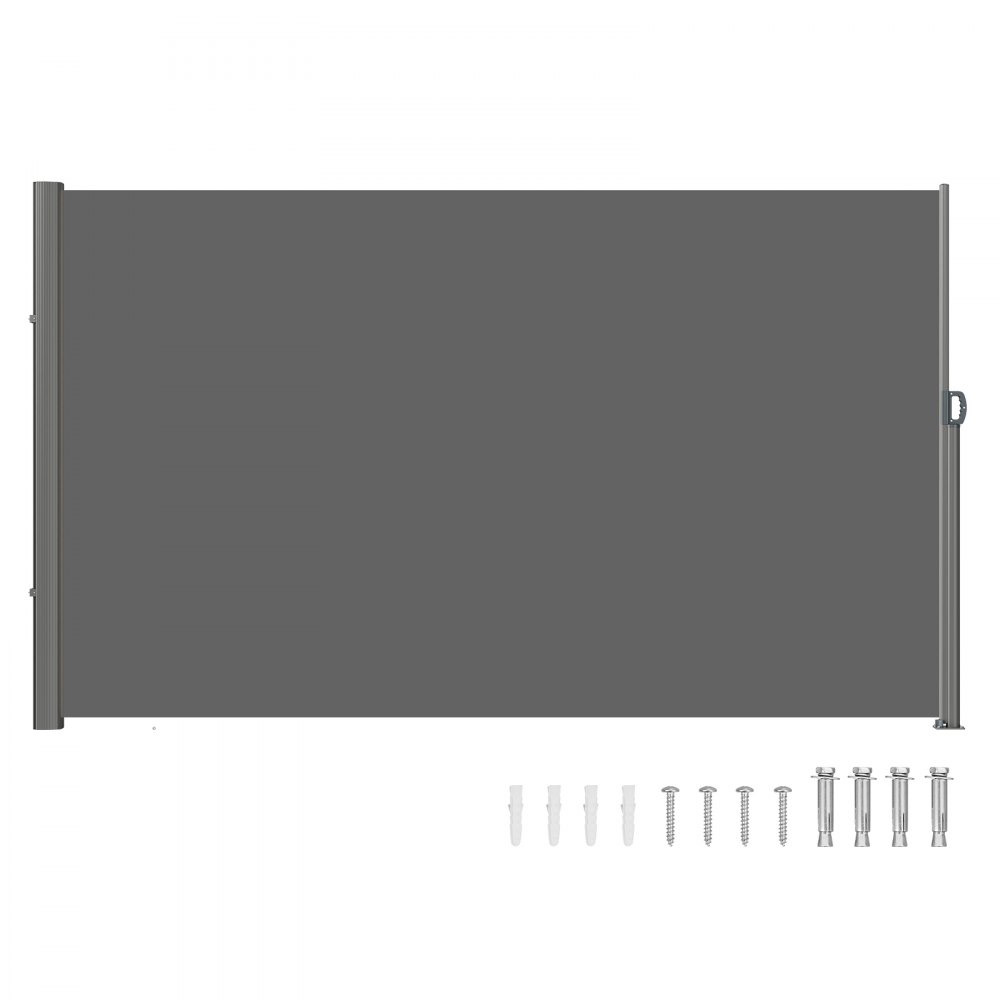 VEVOR Terrassen Windschutz 180 x 300 cm grau Rollo Seitenmarkise ausziehbar für den privaten oder gewerblichen