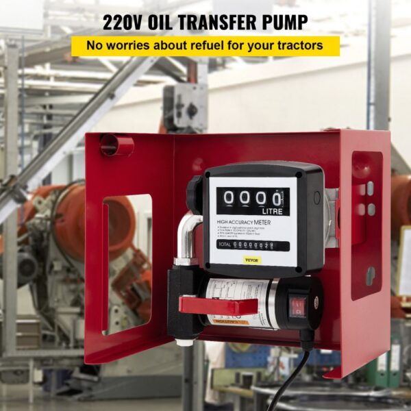 VEVOR Dieselpumpe Heizölpumpe 40L, 155W Selbstansaugende Ölpumpe, 20 kg Diesel Kraftstoff-Umfüllpumpe – Bild 2