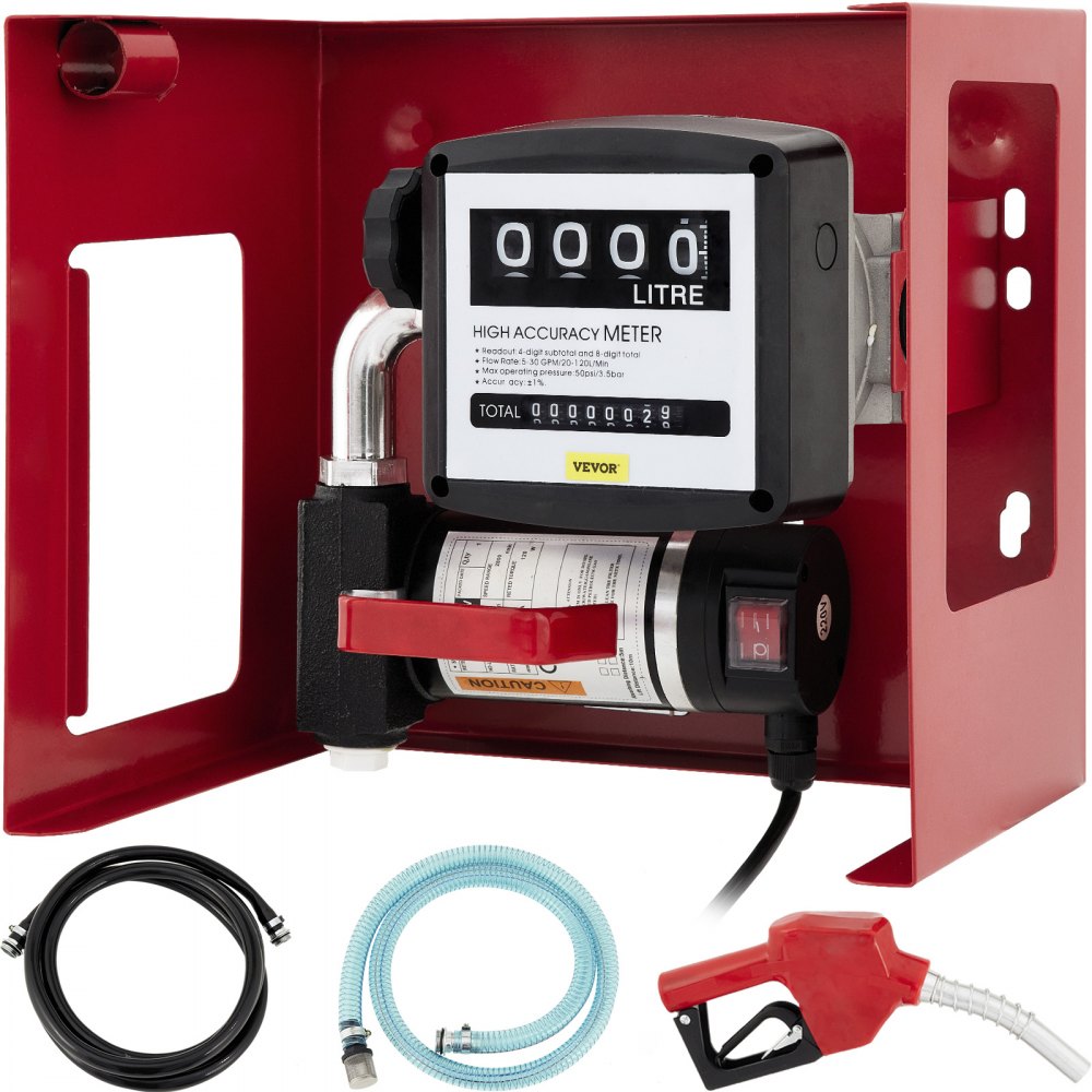 VEVOR Dieselpumpe Heizölpumpe 40L, 155W Selbstansaugende Ölpumpe, 20 kg Diesel Kraftstoff-Umfüllpumpe