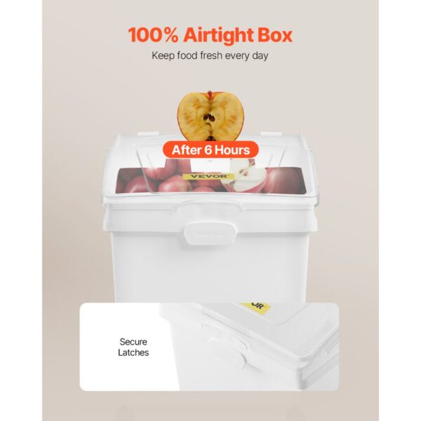VEVOR Mehl und Reis Behälter Kapazität 25 kg, 3 Stück Aufbewahrungsbox Küche 35,5 x 50 x 45 cm – Bild 3
