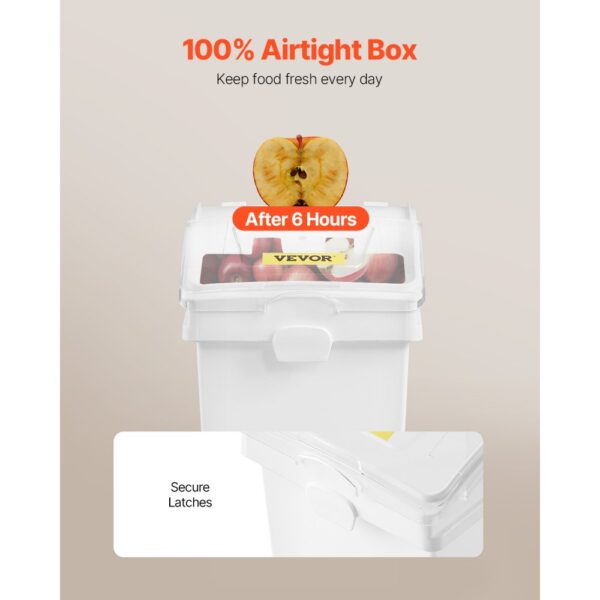 VEVOR Mehl und Reis Behälter Kapazität 15 kg, 3 Stück Aufbewahrungsbox Küche 25 x 35,5 x 43 cm – Bild 3