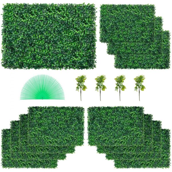 VEVOR 6 STÜCKE 20 x 20 künstliche Buchsbaumplatten Buchsbaumhecke Wandplatten Kunstrasen-Hintergrundwand grüne VEVOR 6 STÜCKE 20 x 20 künstliche Buchsbaumplatten Buchsbaumhecke Wandplatten Kunstrasen-Hintergrundwand grüne