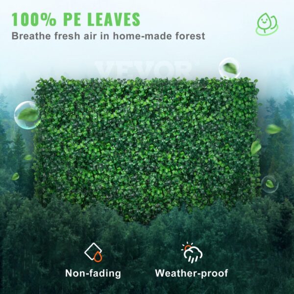 VEVOR 6 STÜCKE 20 x 20 künstliche Buchsbaumplatten Buchsbaumhecke Wandplatten Kunstrasen-Hintergrundwand grüne – Bild 3 VEVOR 6 STÜCKE 20 x 20 künstliche Buchsbaumplatten Buchsbaumhecke Wandplatten Kunstrasen-Hintergrundwand grüne – Bild 3
