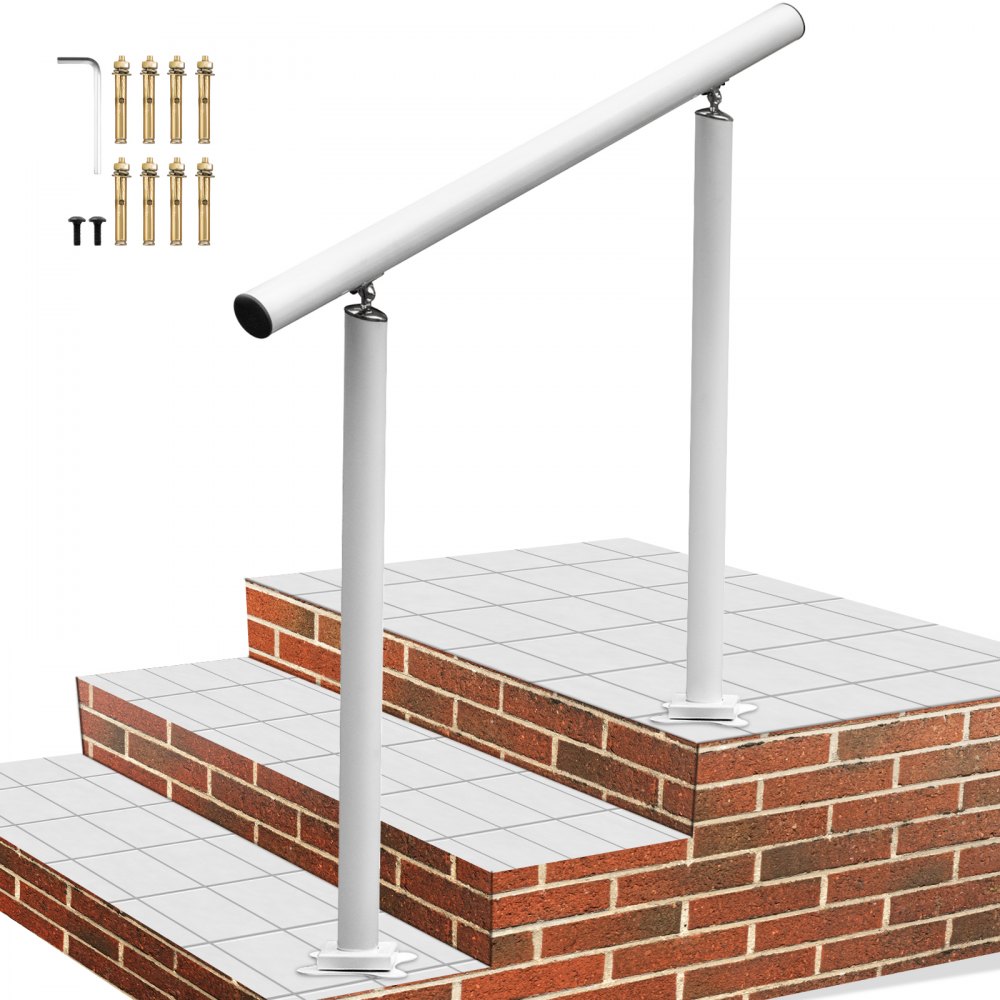 VEVOR Treppengeländer 3 Fuß außen Geländeraus Aluminium, 0-60 Grad