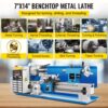 VEVOR Metalldrehmaschine Mini-Drehbank Drechselbank Tischdrehbank 12-52 TPI für Metallbearbeitung Drehen – Bild 2