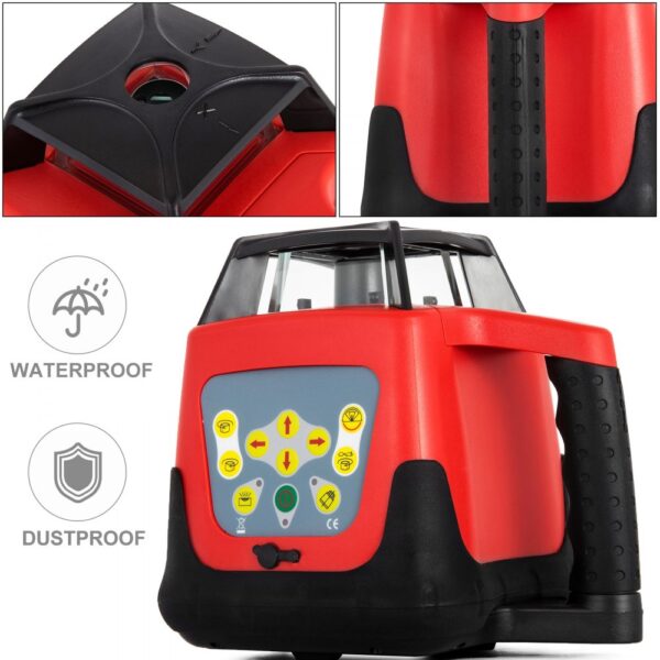 VEVOR Rotationslaser Professional Grün max Arbeitsbereich 500 m Linienlaser 360 Grad Laser höhenmesser Wasser – Bild 2
