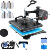 VEVOR 10 in 1 Hitzepresse 38 x 30 cm Transferpresse Schwarz Heißpresse Textilpresse Multifunktionale