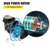 VEVOR Schwimmbadpumpe 750 W 1 PS Poolpumpen Max. Durchfluss 19200 L/H Filterpumpe Geschwindigkeit 3450 U/min – Bild 3