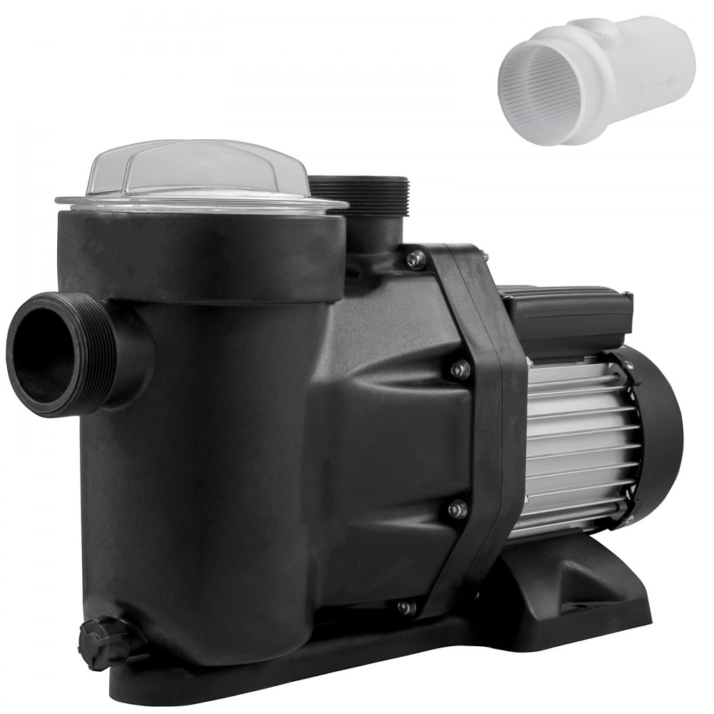 VEVOR Schwimmbadpumpe 750 W 1 PS Poolpumpen Max. Durchfluss 19200 L/H Filterpumpe Geschwindigkeit 3450 U/min